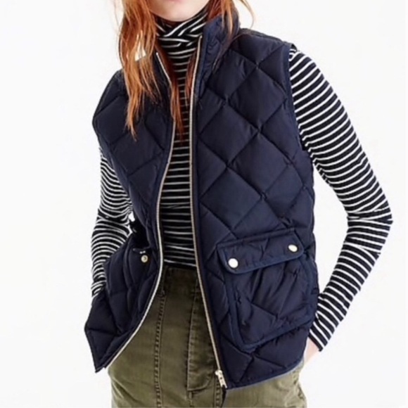 J. Crew Navy Blue Excursion Quilted Vest - Picture 10 of 10